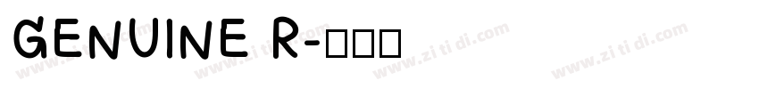 GENUINE R字体转换